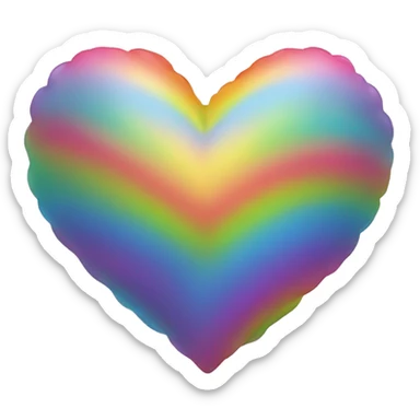 Rainbow heart fully covered  sticker