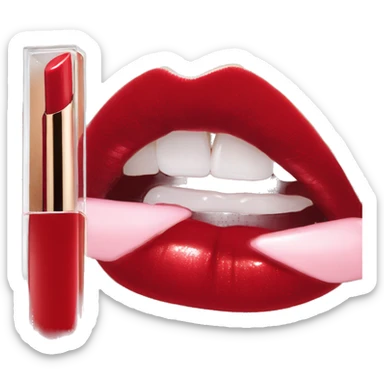 Clear Dior red  lipgloss sticker