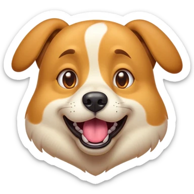 Cinematic Comical Domestic Dog Portrait Emoji, Head tilted dramatically with an exaggeratedly amused expression, featuring a striking coat with a playful glimmer and wide, expressive eyes brimming with humorous disbelief, Simplified yet hilariously expressive features, highly detailed, glowing with a slightly sassy glow, high shine, dramatic yet playful, stylized with an air of cheeky mischief, soft glowing outline, capturing the essence of a spirited and over-the-top dog that looks ready to side-eye its way into internet fame instantly! sticker