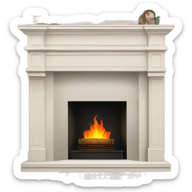 fireplace mantle sticker