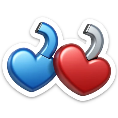 two Magnet Attraction which is in blue and red color sticker
