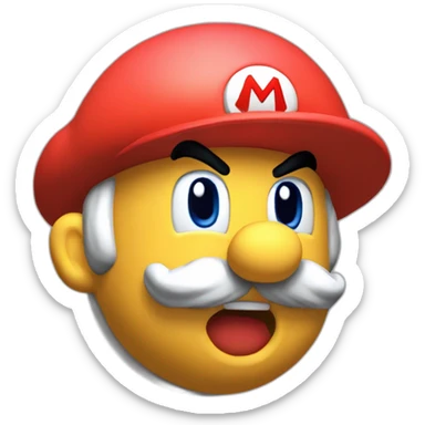 jelly-cubemario-face-super-mario-64 sticker