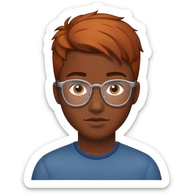 Dark-skinned rusty 25 year old app developer sticker