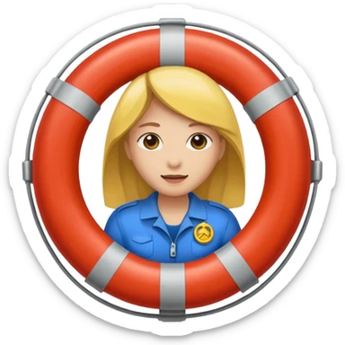 life saver woman sticker