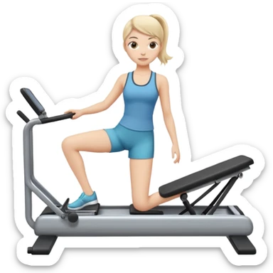 girl pilates on machine sticker