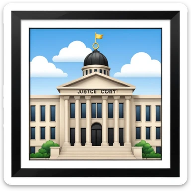 Justice court building sticker