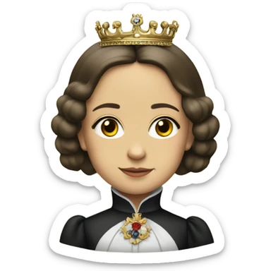 young queen victoria in 21st century sticker