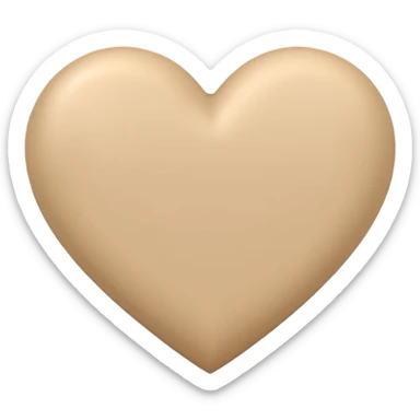 beige heart sticker