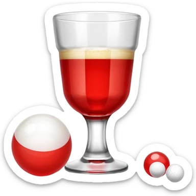 Generami l’emoji di un bicchiere da beer pong con una pallina da beer pong  sticker