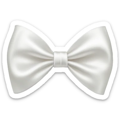 white satin bow sticker