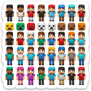 craft some Minecraft based emotes sticker