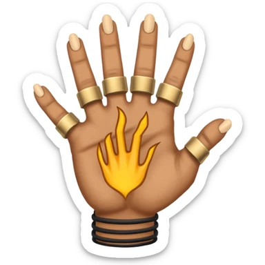 strong heavy metal hand ich liebe dich geste sticker