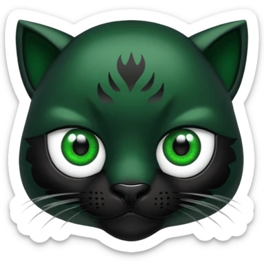 Pantera negra ojos verdes sticker