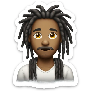 nonchalant dread head sticker