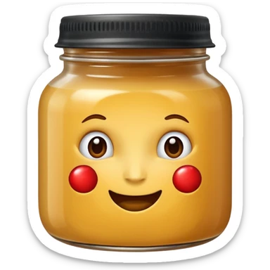 apple sauce jar sticker