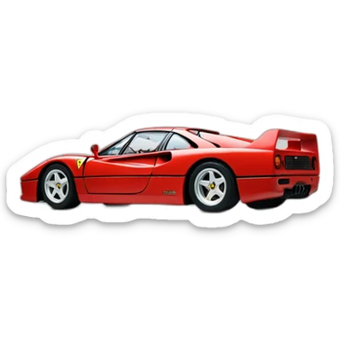 Ferrari f40 in profil sticker