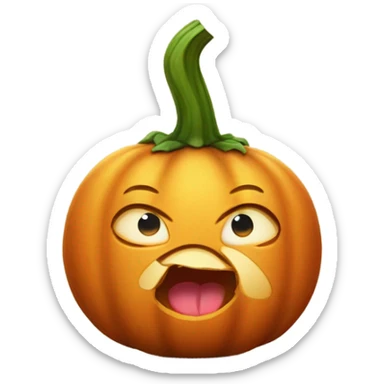 A kissy face but it’s a pumpkin, like “good night, pumpkin” sticker