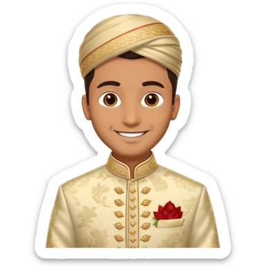 groom sherwani attire emoji only sticker