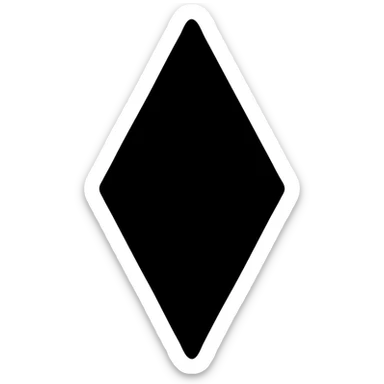 solid filled orange The Sims diamond (Plumbob) icon sticker