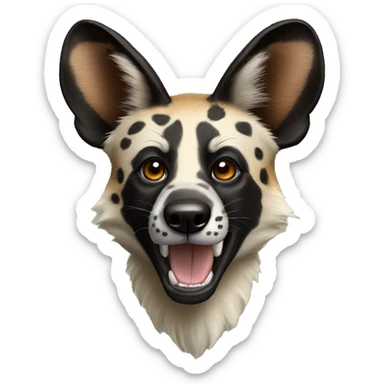 African wild dog sticker