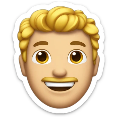 hombre feliz con corona cuerpo completo sticker