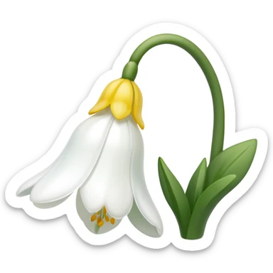 snowdrop flower sticker