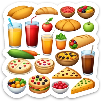 Create an emoji that reflects all kinds of food sticker