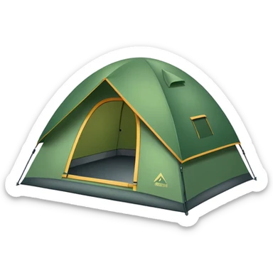 green camping tent sticker