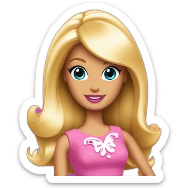 Barbie big b logo sticker