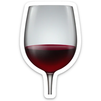 Red Wine glass with red lipstick stain  sticker