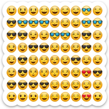 Announcement emojis sticker