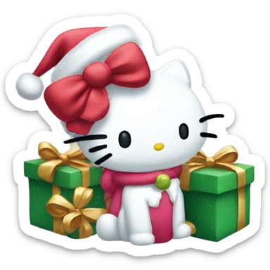 Hellokitty christmas sticker
