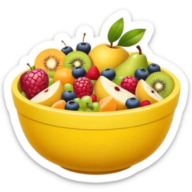 fruit salad yellow bowl sticker