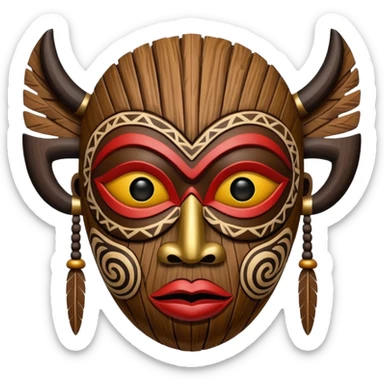 African Tribal Mask sticker