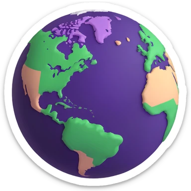 Earth from space, blue and green  sticker
