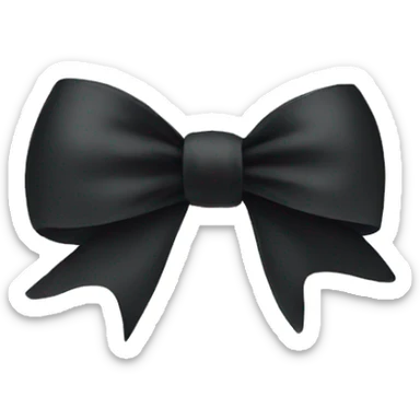 black bow on simple background sticker