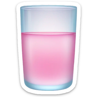 Pink glass of water  sticker