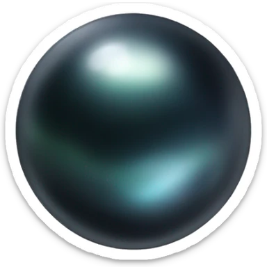 Black pearl stone sticker