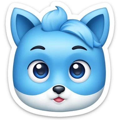 Blau Haken wie bei TikTok sticker