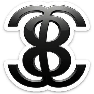 $ dollar black symbol sticker