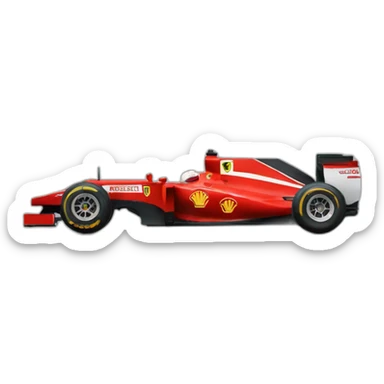 F1 ferrari lateral view sticker