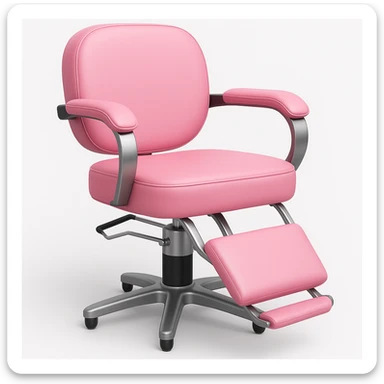 emoji of bigger pink hairstylist chair sticker