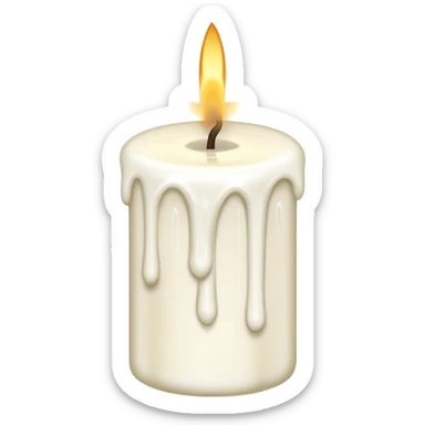 Thin and long Candle dripping wax as if someone is holding it sticker