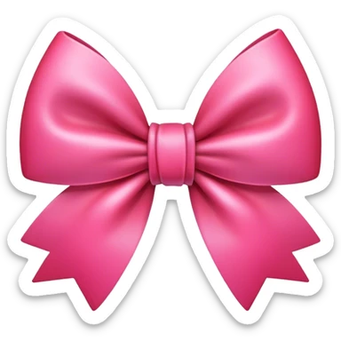 Red/pink cute bow sticker