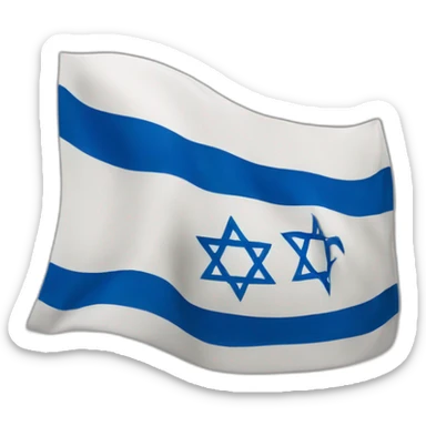 Israel flag in animation sticker