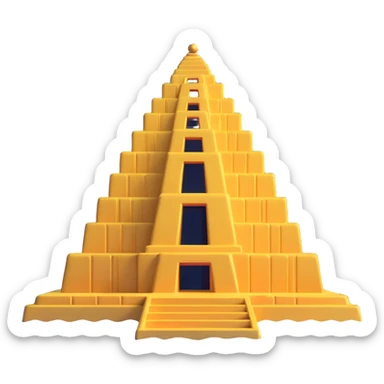 futuristic underwater base shaped like a golden ziggurat, Anunnaki motifs sticker