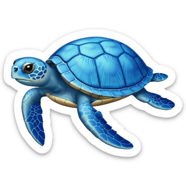 a blue turtle sticker