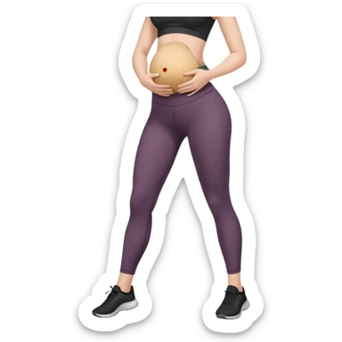 femme belly stuffing legging sticker