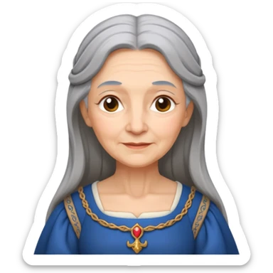 The kind and amiable grandmother in medieval fairy tales sticker