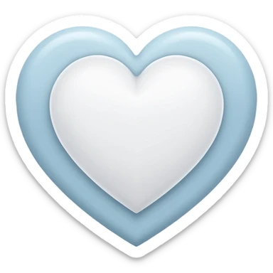I want a white heart in heart a H sticker